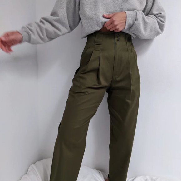 XS Na Nin Townes Cotton Twill Trouser in Vine - Picture 4 of 4